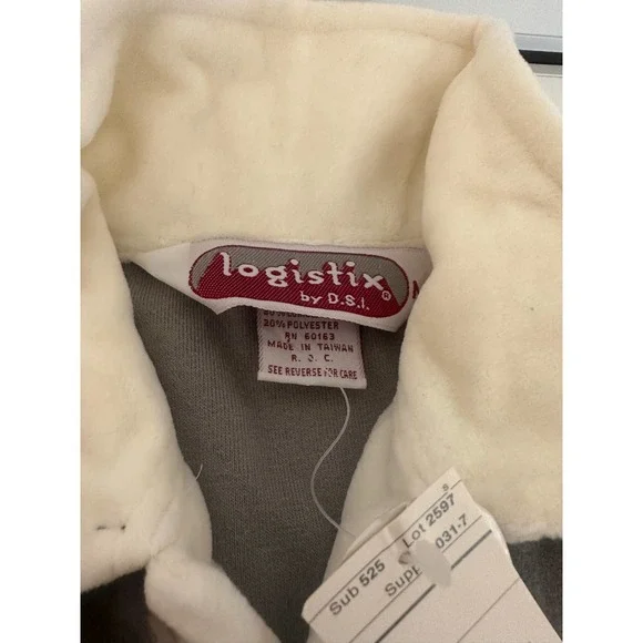 Vintage NOS NWT Logistix Long Sleeve Polo Shirt Men M Colorblock 70s 80s - Picture 2 of 8